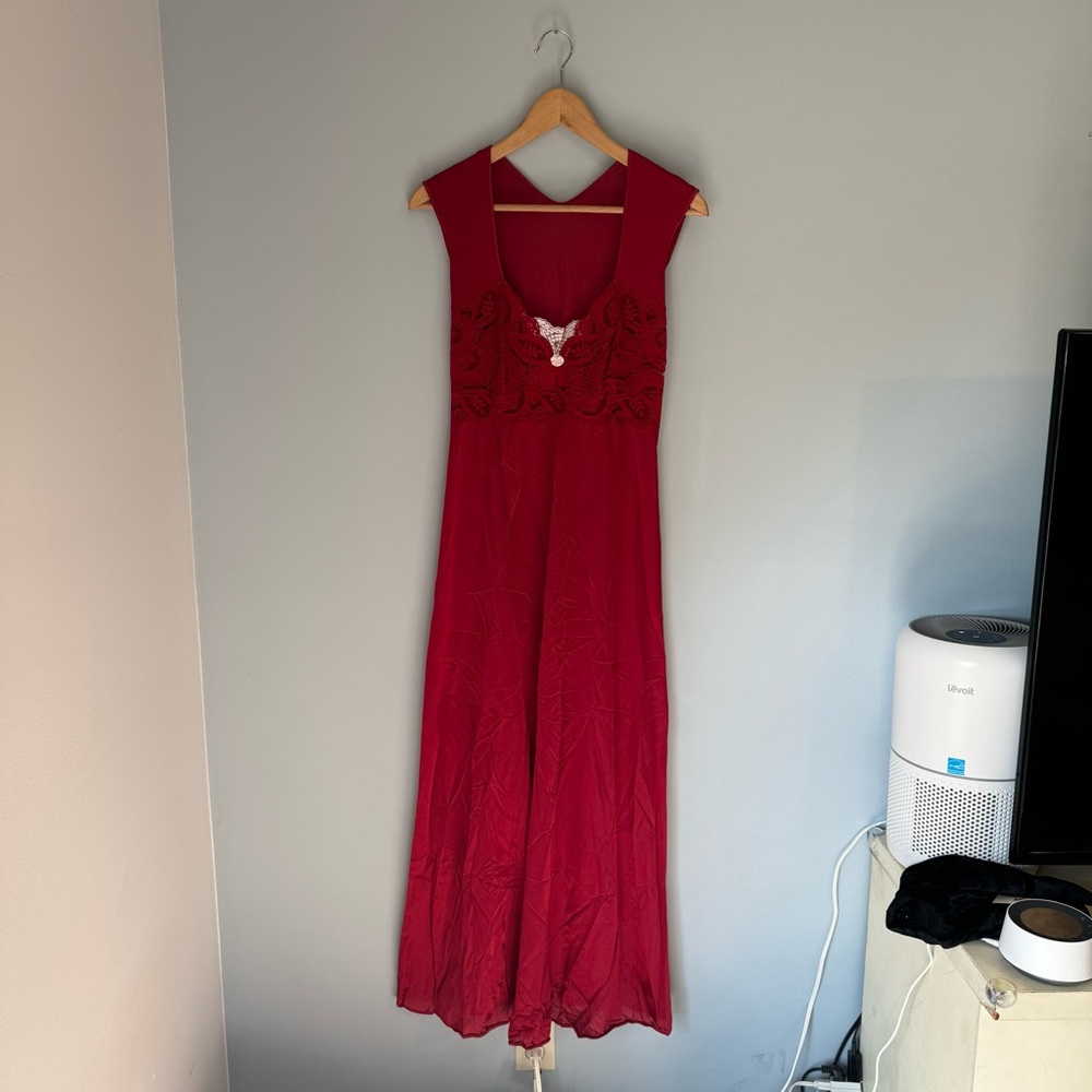 Vintage Red Slip Dress